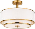 Edwarmlux 3-Light Semi Flush Mount Ceiling Light, Brushed Gold