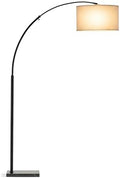 Brightech Logan Arc Floor Lamp for Living Rooms, Black