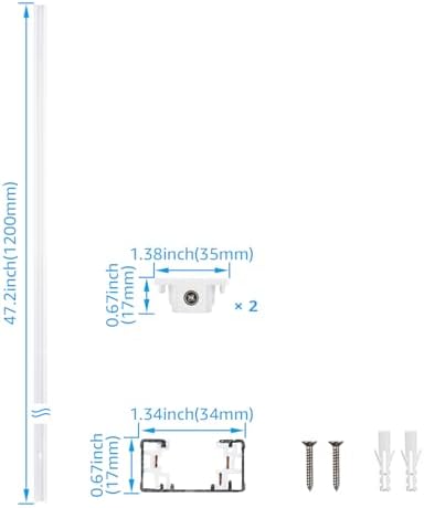 LEONLITE 4FT H-Type Track Rail, White