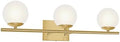 Brushed Brass Bathroom Vanity Light fixtures,24‘’ 3 Lights Modern