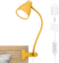 BOHON Clip-On Desk Lamp, 5 Colors, Yellow