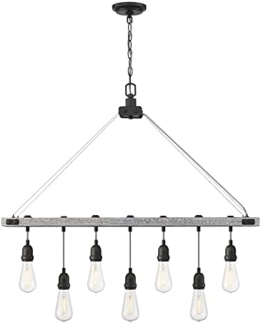 Westinghouse 6116400 Elway Seven-Light Chandelier, Antique Ash