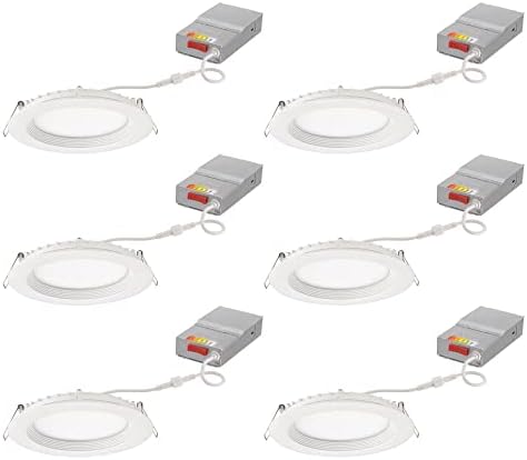 Juno 4" Round Wafer LED Recessed Light 6Pk