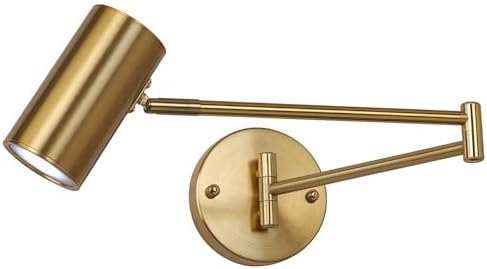 Adjustable Swing Arm 5W LED Wall Lamp, Gold