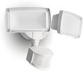 LUTEC 38W Motion-Activated Dual-Head Floodlight, White