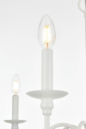 Elegant Lighting Rohan 6-Light Chandelier, Matte Black
