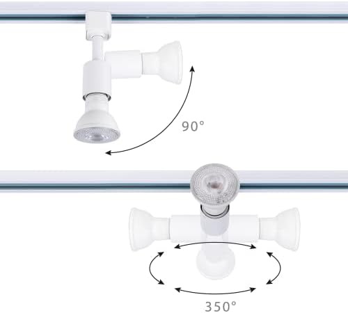 mirrea H-Type Track Lighting to E26 Adapter, 3-Pack