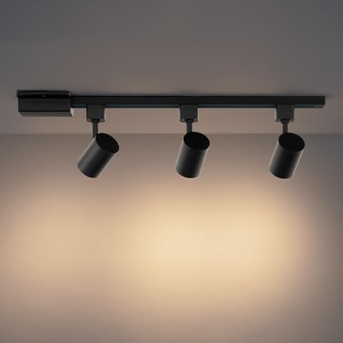 Amped Collection 3-Light 48in LED Track Lighting Kit, Black