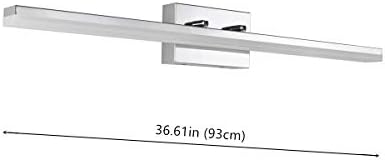 mirrea 36in Chromed LED Vanity Light, Warm White 3000K