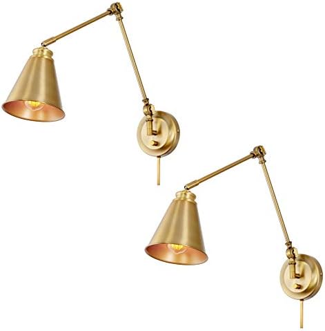 Kira Home Ellis 18" Swing Arm Wall Sconce, 2-Pack