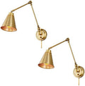 Kira Home Ellis 18" Swing Arm Wall Sconce, 2-Pack