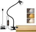 LED Clip-On Clamp Desk Lamp, 3 Color, Black