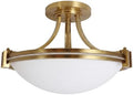 Bektas 16 inch Gold Semi Flush Mount Ceiling Light