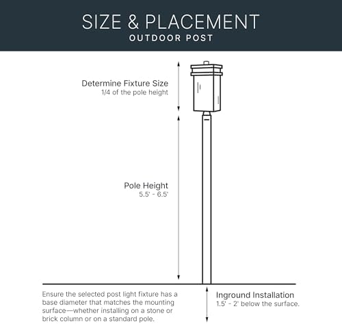 Kichler Outdoor Light Post, Black