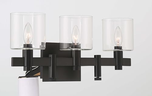 Eurofase Decato 3-Light Bathroom Vanity Light, Black