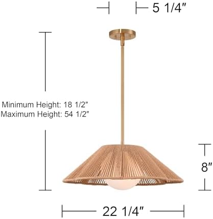 Mylinh 22 1/4" Natural Rope Pendant Light Fixture