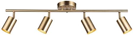 Globe Electric Pratt 4-Light Track Lighting, Matte Brass