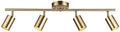 Globe Electric Pratt 4-Light Track Lighting, Matte Brass
