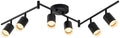 Bojim 6-Light Black Kitchen Track Lighting Fixture