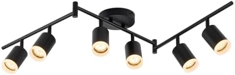 Bojim 6-Light Black Kitchen Track Lighting Fixture
