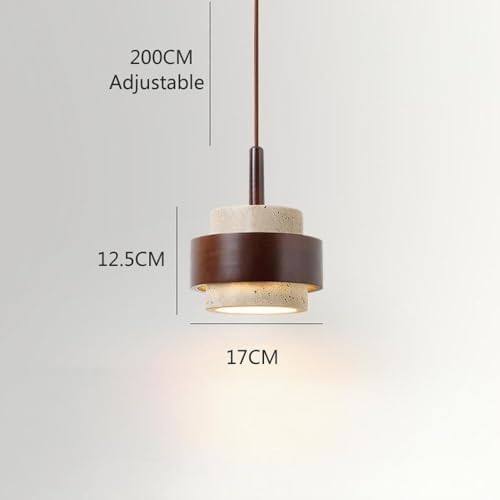 Yellow Travertine Pendant Light, 3000K