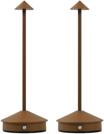LED Rechargeable Cordless Table Lamps, Brown
