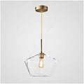 Industrial Champagne Gold Glass Pendant Light Fixture