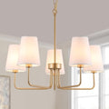 AMZASA 5-Light Gold Chandelier