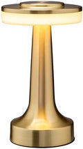 O'Bright Cordless Rechargeable LED Mushroom Table Lamp, Gold