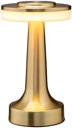 O'Bright Cordless Rechargeable LED Mushroom Table Lamp, Gold