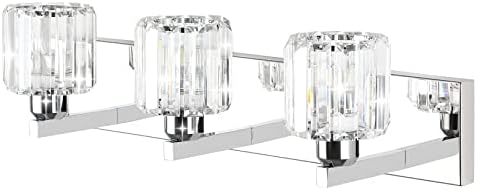 Aipsun 3-Light Crystal Bathroom Vanity Light