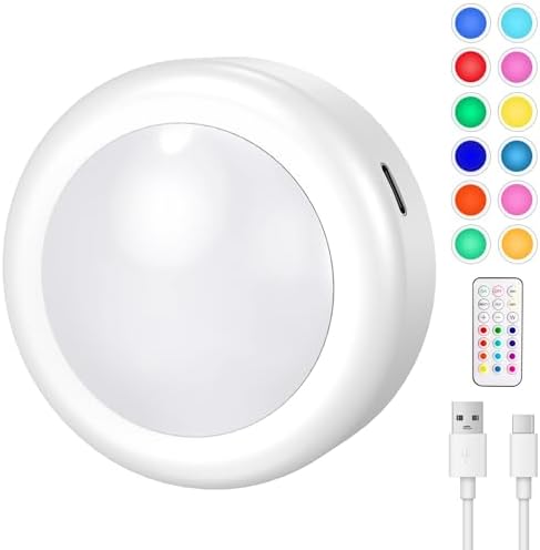 Cadrim Rechargeable RGB Puck Lights, 1pcs