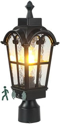 Motion Sensor Outdoor Post Light, Waterproof, Dusk to Dawn
