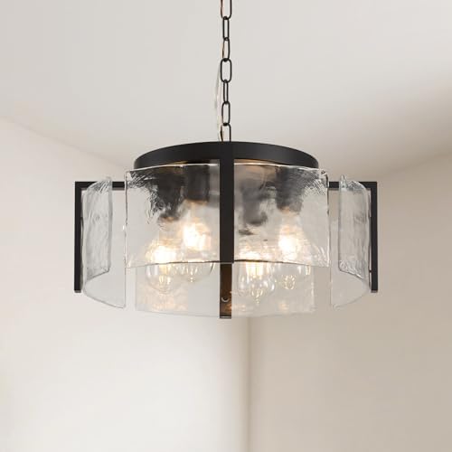17.7" Modern Black Dining Chandelier