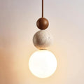 Modern Natural Stone Pendant Light, Brown