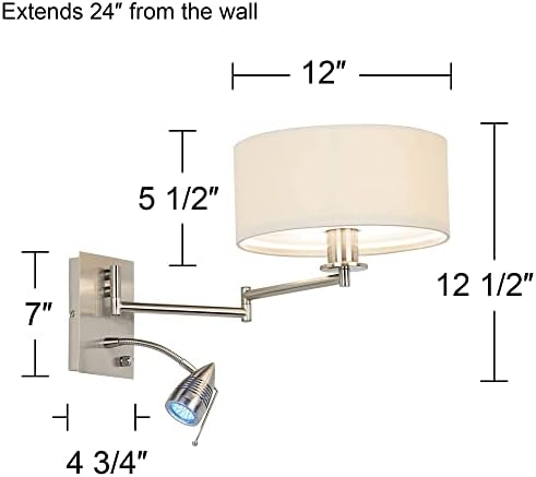 Radix Plug-In Swing Arm Wall Lamp, LED