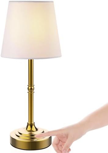 Rechargeable Cordless Touch LED Table Lamp, Bronze