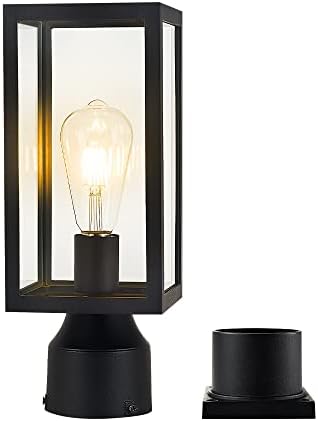 Windben Outdoor Post Light, 13.8", Matte Black