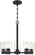 Westinghouse 6115300 Sylvestre Five-Light Chandelier, Matte Black
