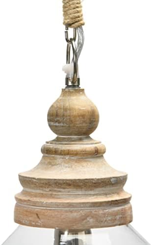 Creative Co-Op Mango Wood Ceiling Light