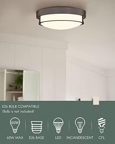 12 Inch Oil Rubbed Bronze Flush Mount Ceiling Light