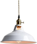 CLAXY Industrial White Metal Pendant Light