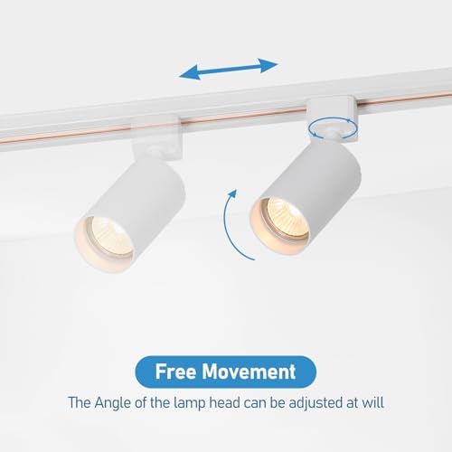 Plug-In 4-Light GU10 Track Lighting Kit, White