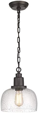 EAPUDUN Farmhouse Pendant Light, 1-Light, Bronze