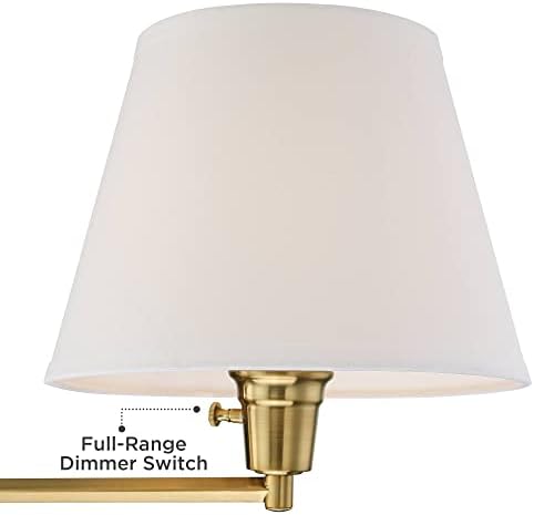 Warm Gold Plug-in Swing Arm Wall Lamps, Set of 2