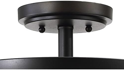 JONATHAN Y Sylvain 15.5" Semi Flush Mount, Oil Rubbed Bronze