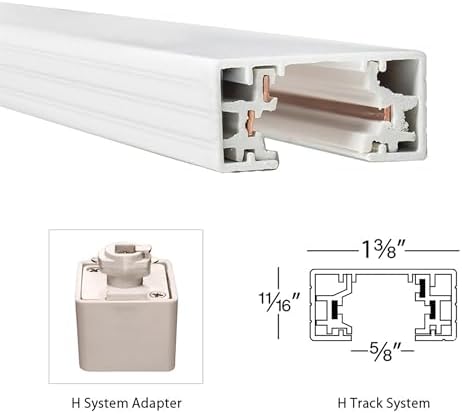 WAC Lighting 8FT H Track, Single Circuit, White