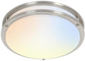 hykolity 16 inch Brushed Nickel LED Flush Mount Ceiling Light