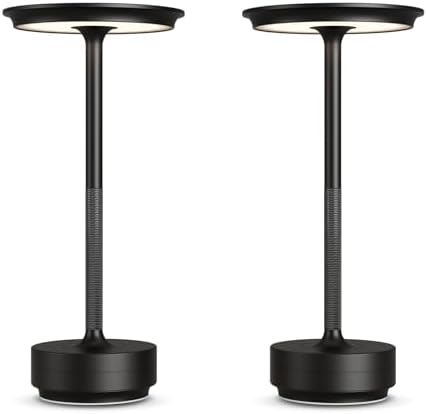 2 Pack 5000mAh Rechargeable Cordless LED Table Lamps