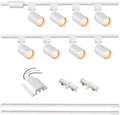 8-Light LED Track Lighting Kit with 6.6FT H Rails